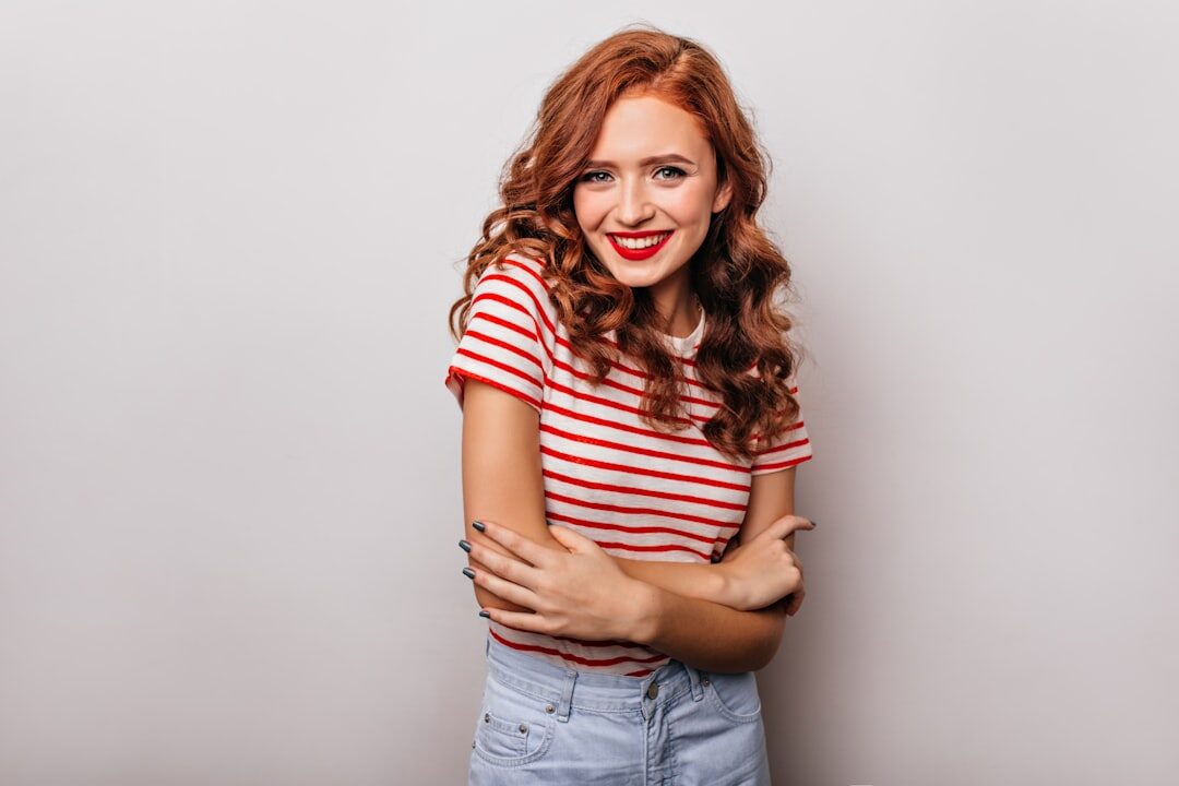 Studio portrait of a confident European woman team building coordinator