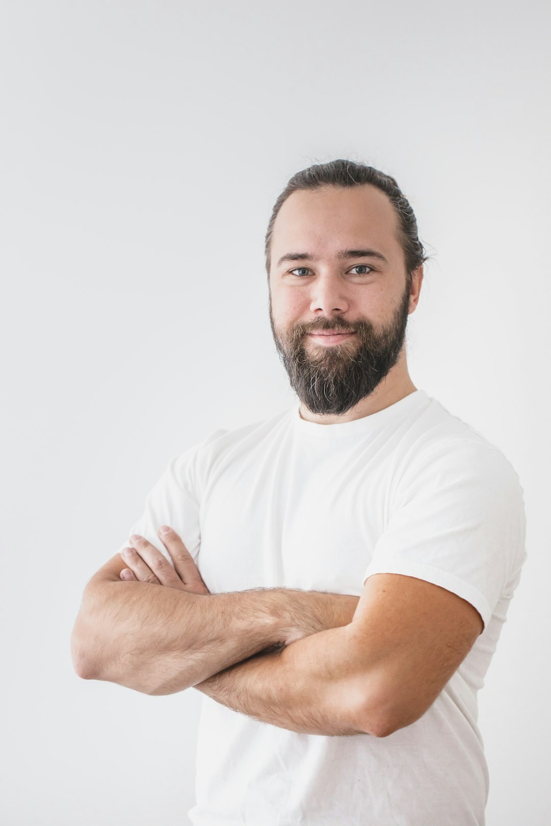 Studio portrait of a friendly European man activity coordinator